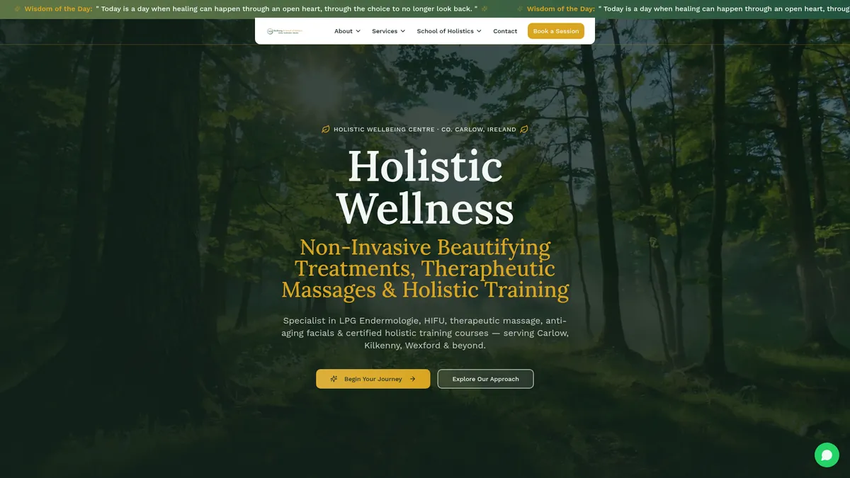 ND Wellbeing website preview